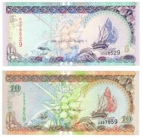 Maldív-szigetek 1998-2006. 5R + 10R T:I
Maldives 1998-2006. 5 Rufiyaa + 10 Rufiyaa C:UNC