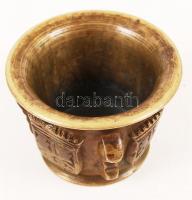 XIX. sz. eleje: Gyógyszertári bronz mozsár, törő nélkül / XIXth century: Pharmacy mortar made of bro...