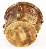 XIX. sz. eleje: Gyógyszertári bronz mozsár, törő nélkül / XIXth century: Pharmacy mortar made of bro...