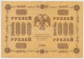 Oroszország 1918. 1000R T:III Russia 1918. 1000 Rubles C:F
