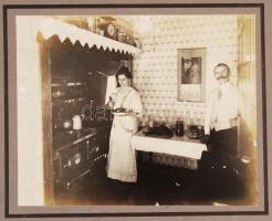 1916 Egy Amerikába szakadt magyar család életkörülményeit ábrázoló fotók. A Pennsylvania állambeli B...