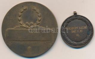 Iván István (1905-1968) 1934. "Magyar Tekéző Szövetség" Br díjérem (51mm) + 1942. "Rá...
