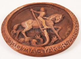 Nagy Árpád (1894-1959): Cserkész világtáborozás Magyarország Gödöllő 1933. Bronz plakett, jelzett, h...