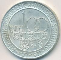 Ausztria 1977. 100Sch Ag Halli verde - Tirol T:2 Austria 1977. 100 Schilling Ag Hall Mint - Tirol C:XF