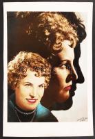 1950 Nagyméretű fotó montázs. Szélig fotó jelzéssel / 1950 large photo montage 33x48 cm