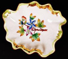 Herendi Viktória mintás porcelán tálka, hibátlan, jelzett, 8x9 cm
