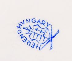 Herendi Viktória mintás porcelán tálka, hibátlan, jelzett, 8x9 cm