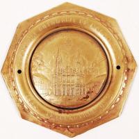 1934 Dunántúli Automobil és Motorclub jelvénye, réz, d:7,5 cm