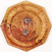 1934 Dunántúli Automobil és Motorclub jelvénye, réz, d:7,5 cm