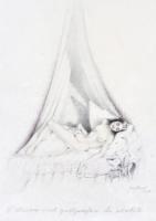 Gaál Margit (1898-?): L'illusion vaut quelquefois la réalité. Vegyes technika, papír, jelzett, 26×18 cm