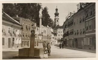 Brunico, Bruneck; street with shops