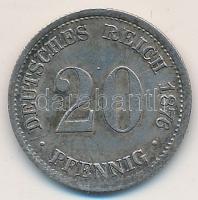 Német Birodalom 1876F 20Pf Ag T:2  Germany-Empire 1876F 20 Pfennig Ag C:XF