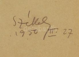 Székely Alex (1901-1968): Erotikus vázlatrajz. Ceruza, papír, jelzett, 31×43 cm