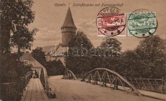 Opole, Schlossbrücke, Piastenschloss / bridge, castle