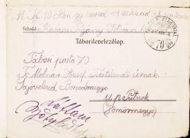 1915 Katonai emlékvers az elesett 10-es bajtársakról. Sassy Csaba sokszorosított verse