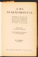 Tábori Piroska: A ma szakácskönyve. Budapest, Dante Kiadó. 2000 recept, diétás ételek, olcsó és gyorsan készülő ételek, week-end főzés, nyers ételek. Borító kissé kopottas, egyébként jó állapotban