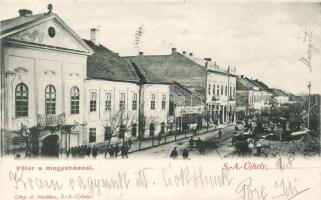 Sátoraljaújhely, Főtér, Megyeház; kiadja Lőwy Adolf