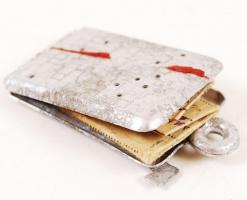 cca 1940-1944 Magyar katona dögcédulája a II. világháborúból, "E jelben győzni fogsz" feli...