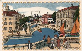 1913 Vienna, Wien; Adria Ausstellung, Hafenansicht, Wiener Kilophot, serie A2, So. Stpl s: Kalmsteiner