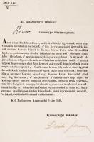1848 augusztus 6. Deák Ferenc igazságügyminiszter saját kézzel aláírt levele Kraszna vármegyének. Mi...