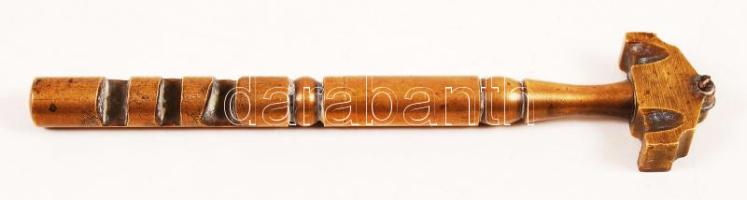 Régi réz üvegvágó, h: 10,5 cm / Vintage glass cutter