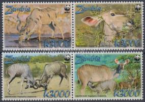 WWF: Big Kudu set + 4 FDC, WWF: Nagy Kudu sor + 4 FDC