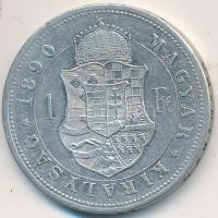 1890KB 1Ft Ag "Barokk címer" T:2-