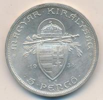 1938. 5P Ag "Szent István" T:2