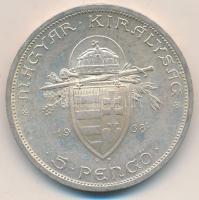 1938. 5P Ag "Szent István" T:2