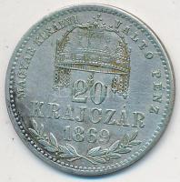 1869KB 20Kr Ag Magyar Királyi Váltó Pénz T:2/2-