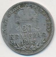 1868GYF 20Kr Ag Magyar Királyi Váltó pénz T:3