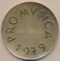 Borsos Miklós (1906-1990) 1979. "Polyhymnia / Pro Musica" aranyozott Br plakett dísztokban...