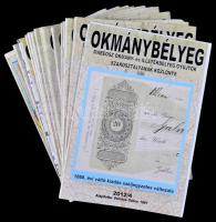 OKMÁNYBÉLYEG c. szakosztályi közlöny 20 különféle száma 2008-2012