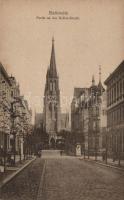 Katowice, Kattowitz; Holtze Strasse / street, St. Marys Church