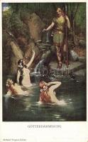 Richard Wagners Götterdämmerung illustration, nude ladies, M.M. Nr. 982.