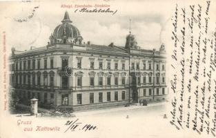 Katowice, Kattowitz; Eisenbahn-Direktion / railroad company office