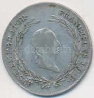 Ausztria 1826A 20Kr Ag "I. Ferenc" T:2-
Austria 1826A 20 Kreuzer "Franz I" C:VF