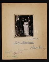 Heltai Jenő: Néma Levente. 1956, Kaposvári előadás, kartonra ragasztva, színészek aláírásaival