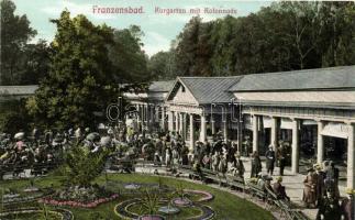 Frantiskovy Lazne, Franzensbad; Kurgarten mit Kolonnade / spa garden, colonnade