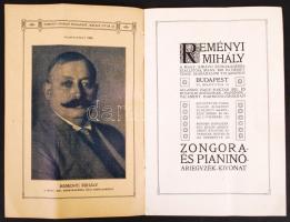 1913 Reményi Mihály zongora és pianínó árjegyzék-kivonat + kérdőív