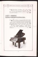 1913 Reményi Mihály zongora és pianínó árjegyzék-kivonat + kérdőív