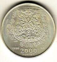 1996. 2000Ft Ag "896-1996" (Honfoglalás) T:BU
