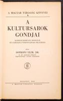 Dr. Soproni Elek: A kultúrsarok gondjai Sopron vármegye szociális és gazdasági viszonyainak feltárása. A Magyar Társaság Könyvei 3. Bp., 1940, Magyar Társaság. Kiadói papírkötés, jó állapotban.