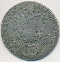 Ausztria/cseh verdejel 1809C 20Kr Ag T:2- Austria/Czech mintmark 1809C 20 Kreuzer Ag C:VF