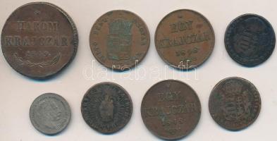 ~1760. Rézgénár (3x) "Mária Terézia" + 1848. 1Kr (3x) + 1849NB 3Kr + 1869. 10Kr Ag "F...