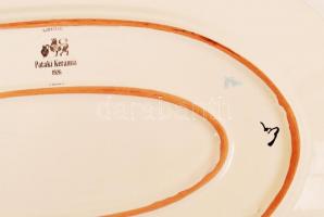 Gyümölcsös kerámia tálaló tál Pataki Kerámia 1926 jelzéssel, hibátlan, jelzett, 44x30 cm