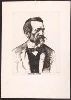 Olvashatatlan jelzéssel: Szinnyei József (1830-1913). Rézkarc, papír, 30x39 cm