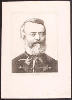 Olvashatatlan jelzéssel: Szabó Károly (1824-1890) történész. Rézkarc, papír, 30x39 cm