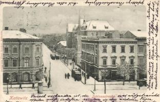 Katowice, Kattowitz; Schlossstrasse / castle street, S. M. Schalscha's shop (EK)