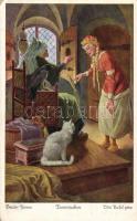 'Sleeping beauty' Brothers Grimm Uvachrom Serie No. 140. Nr. 3801 s: Otto Kubel Dornrösche...